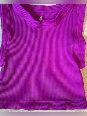 FP Movement Free People Can't Handle This Seamless Ribbed Crop Muscle Tank XS/S